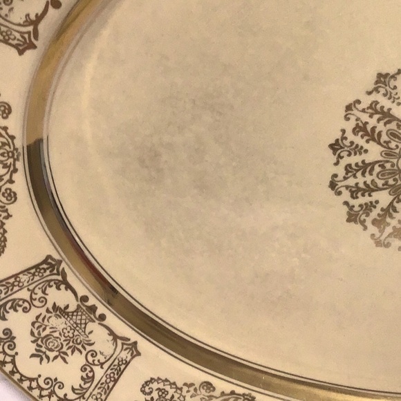 Vintage Johnson Brothers England Victorian Tureen Lid Ladle Platter Gild Pattern - Picture 3 of 16